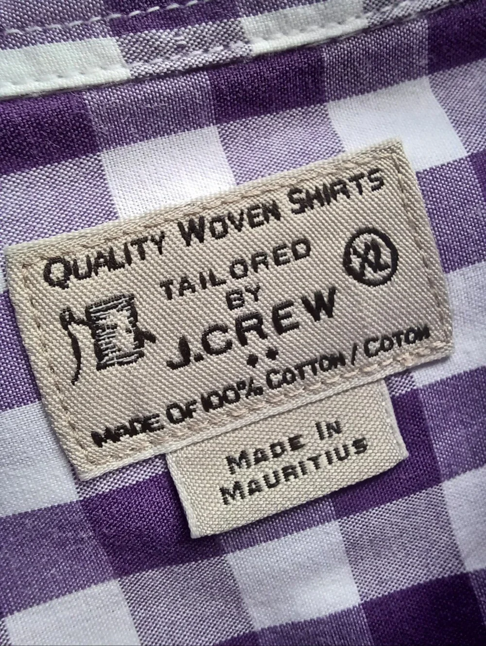 Men's Purple Check Button-Down Shirt